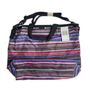 NWT LeSportsac Shoulder Easy Tote Bag Sunset Stripes